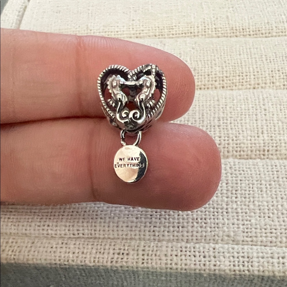 PANDORA Kissing Seahorses Heart Starfish Charm #798949C00 Beach Ocean